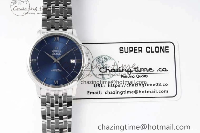 0524 De Ville SS DIWF 1:1 Best Edition Deep Blue Dial SS Markers on SS Bracelet MIYOTA Thermal 7849